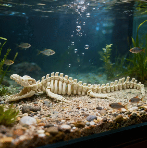Mosasaur Skeleton Replica Aquarium Ornament