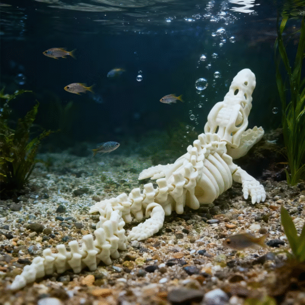 Mosasaur Skeleton Replica Aquarium Ornament