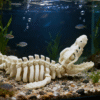 Mosasaur Skeleton Replica Aquarium Ornament