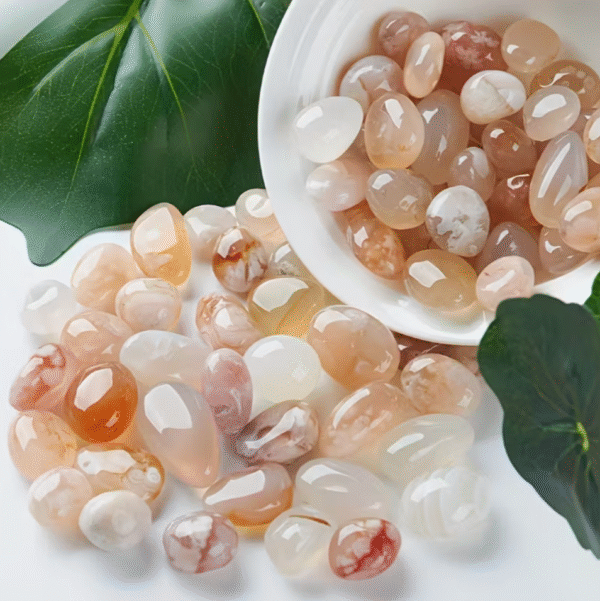 40pcs Cherry Blossom Agate Stones