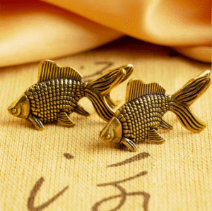 Vintage Metal Goldfish Figurine set